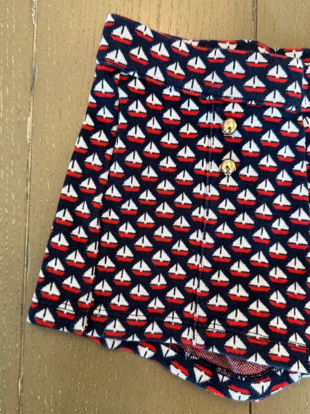 Janie and Jack Toddler Girls’ Pull-On Navy Sailboat Jacquard Shorts • Size 3Y - Picture 7 of 14
